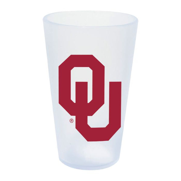 Wholesale-Oklahoma Sooners ICICLE 16 oz Silicone Pint Glass