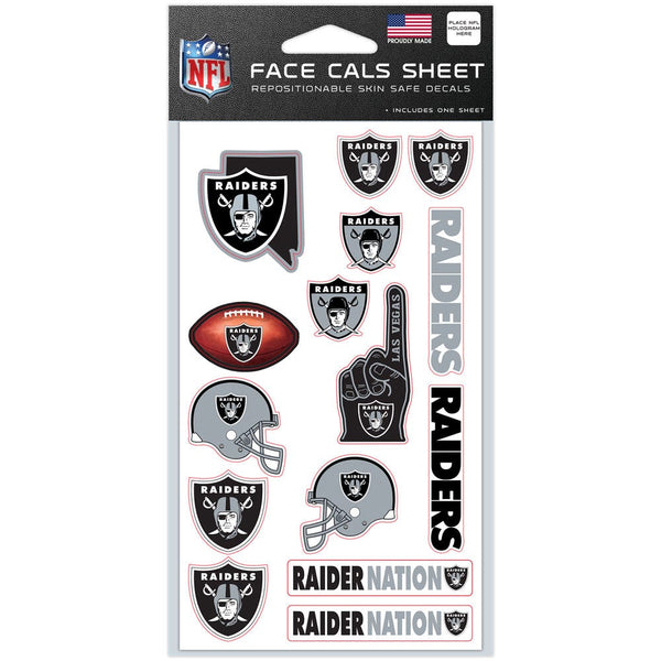 Las Vegas Raiders Face Cals 4" x 7"