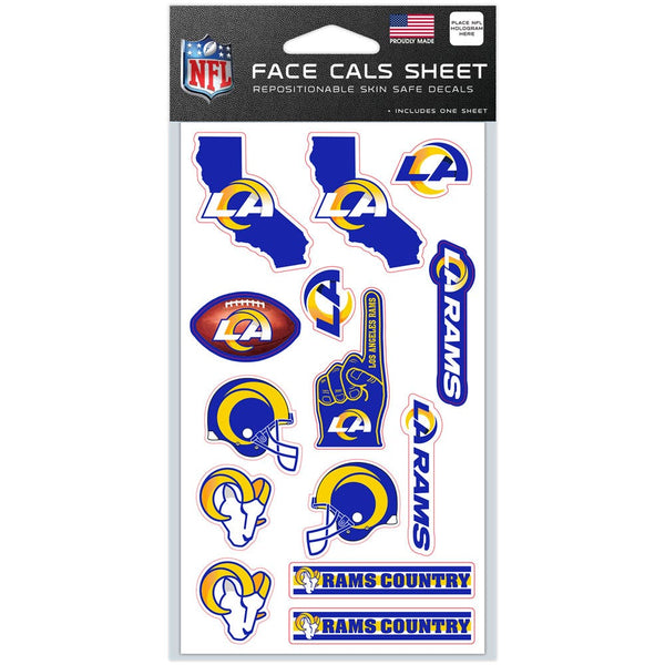 Los Angeles Rams Face Cals 4" x 7"