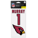 Arizona Cardinals Perfect Cut Decal Set of two 4"x4" Kyler Murray