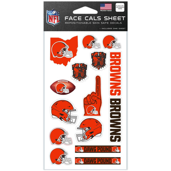 Cleveland Browns Face Cals 4" x 7"