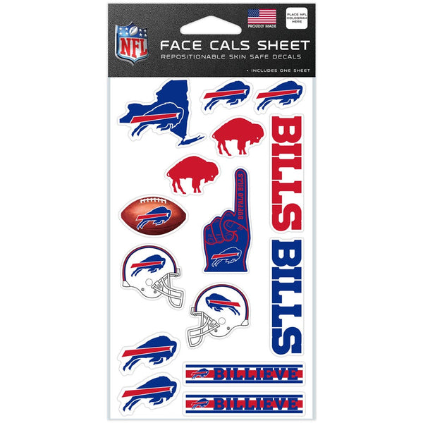Buffalo Bills Face Cals 4" x 7"