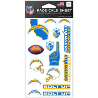 Los Angeles Chargers Face Cals 4" x 7"