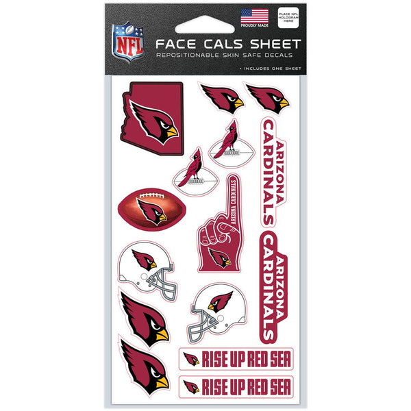 Arizona Cardinals Face Cals 4" x 7"