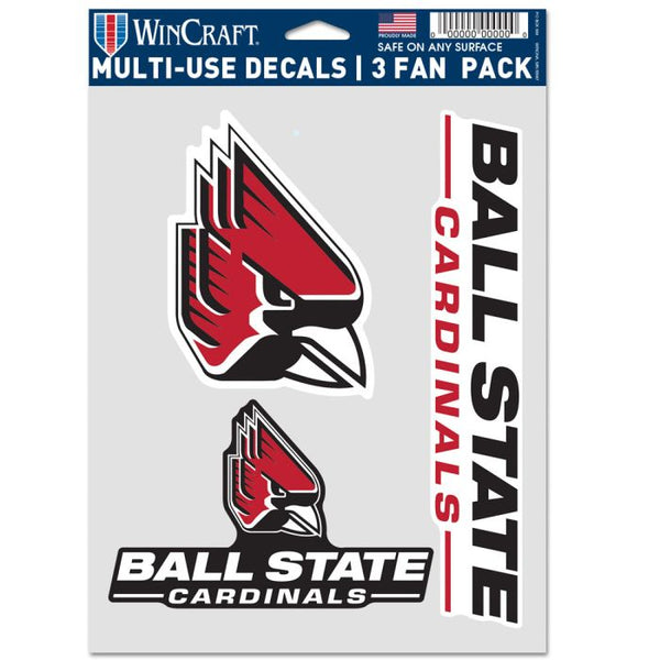 Wholesale-Ball State Cardinals Multi Use 3 Fan Pack