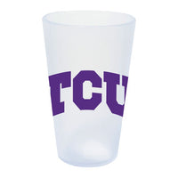 Wholesale-TCU Horned Frogs ICICLE 16 oz Silicone Pint Glass