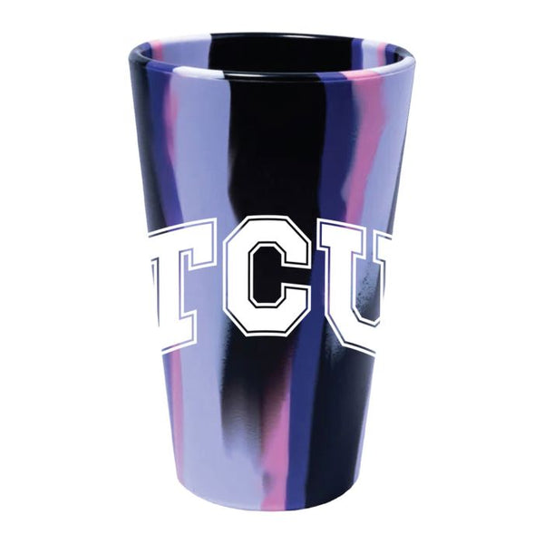 Wholesale-TCU Horned Frogs NORTHERN LIGHTS 16 oz Silicone Pint Glass