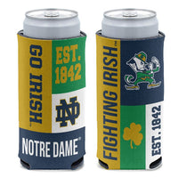 Wholesale-Notre Dame Fighting Irish BLOCK 12 oz Slim Can Cooler