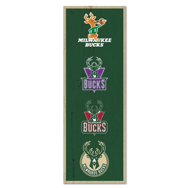 Milwaukee Bucks Wood Sign 6" x 17"