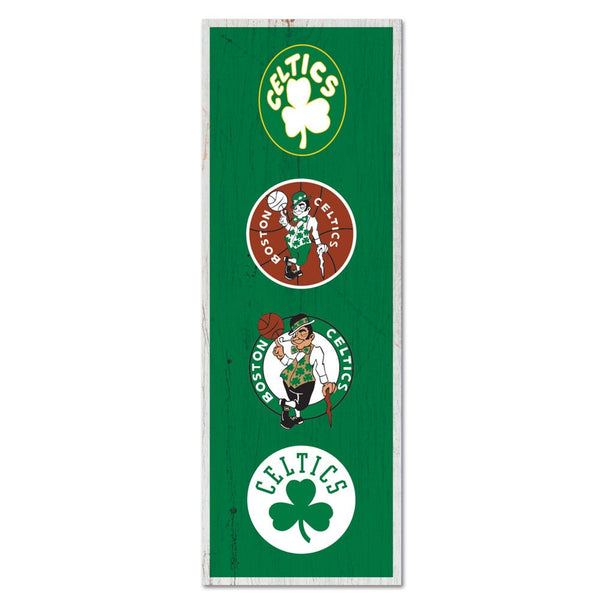 Boston Celtics Wood Sign 6" x 17"