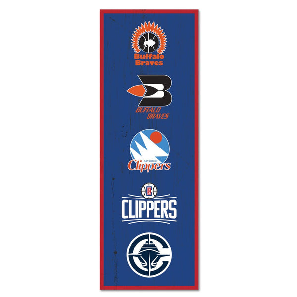 Los Angeles Clippers Wood Sign 6" x 17"