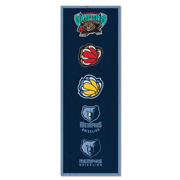 Memphis Grizzlies Wood Sign 6" x 17"