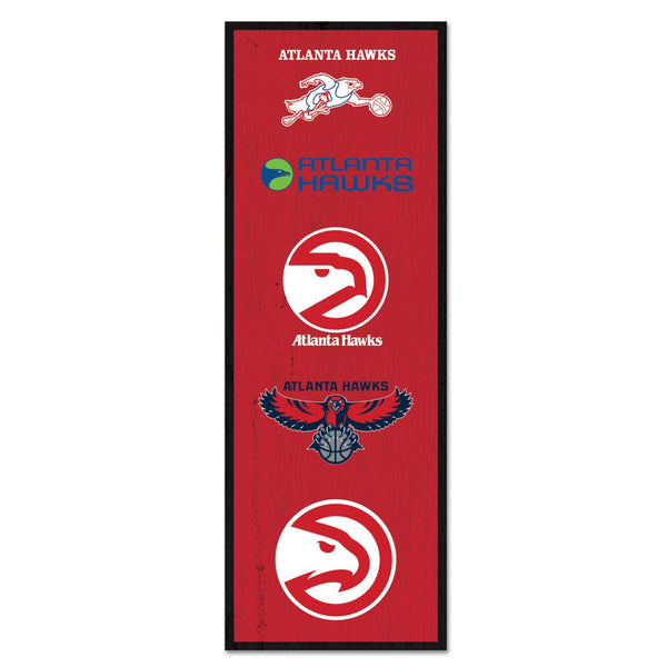 Atlanta Hawks Wood Sign 6" x 17"