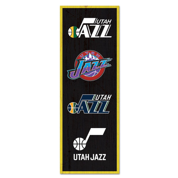Utah Jazz Wood Sign 6" x 17"