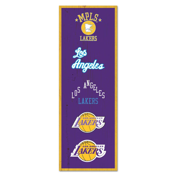 Los Angeles Lakers Wood Sign 6" x 17"