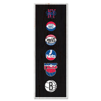 Brooklyn Nets Wood Sign 6" x 17"