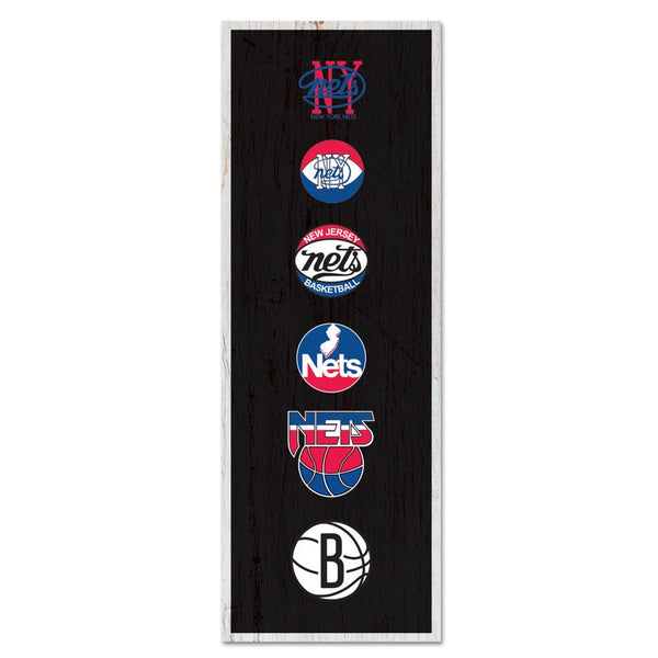Brooklyn Nets Wood Sign 6" x 17"