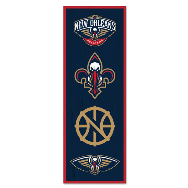 New Orleans Pelicans Wood Sign 6" x 17"