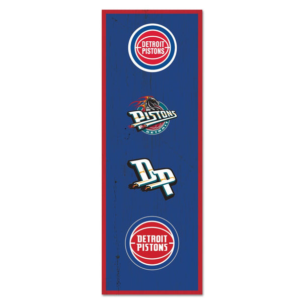 Detroit Pistons Wood Sign 6" x 17"