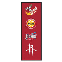 Houston Rockets Wood Sign 6" x 17"