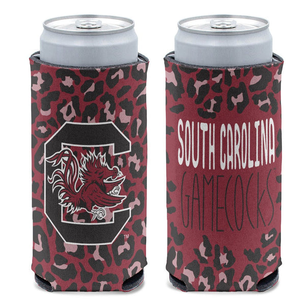 South Carolina Gamecocks LEOPARD 12 oz Slim Can Cooler