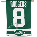 New York Jets Vertical Flag 28" x 40" Aaron Rodgers