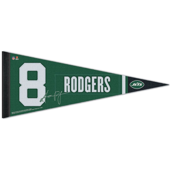 New York Jets Premium Pennant 12" x 30" Aaron Rodgers