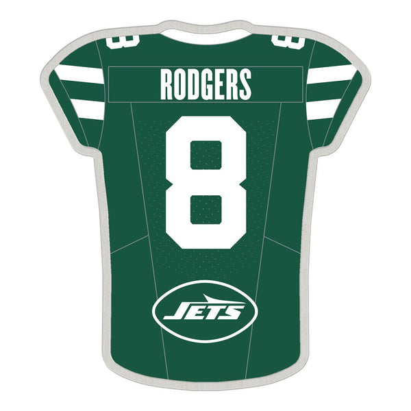New York Jets Collector Pin Jewelry Card Aaron Rodgers