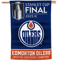Western Conference Champions Edmonton Oilers Vertical Flag 28" x 40"