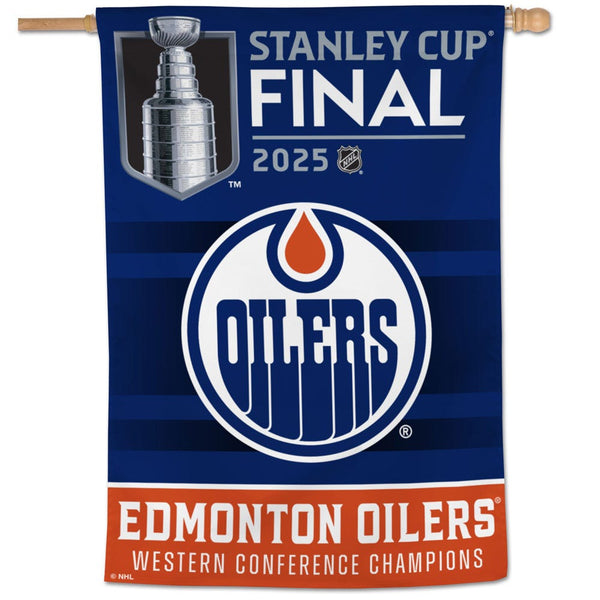 Western Conference Champions Edmonton Oilers Vertical Flag 28" x 40"