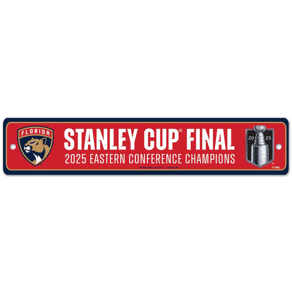 Eastern Conference Champions Florida Panthers Street / Zone Sign 3.75" x 19"