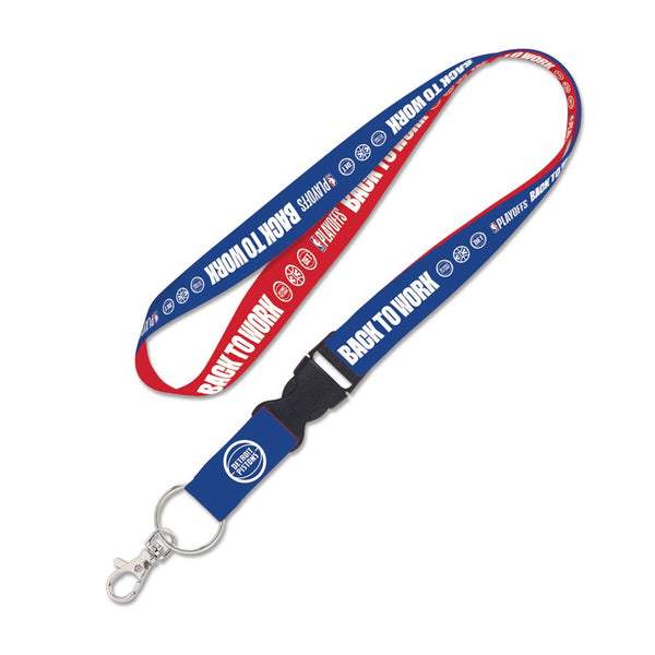 NBA Playoffs Detroit Pistons Lanyard w/detachable buckle 1"
