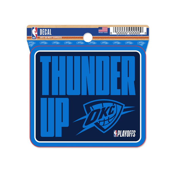 NBA Playoffs Oklahoma City Thunder Clean Cut Decal 3" x 4"