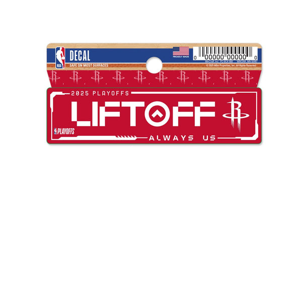 NBA Playoffs Houston Rockets Clean Cut Decal 3" x 4"