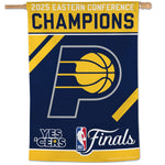 Eastern Conference Champions Indiana Pacers 2025 NBA Eastern Conferenc Vertical Flag 28" x 40"