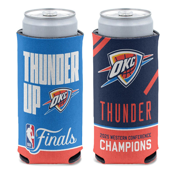 Western Conference Champions Oklahoma City Thunder 2025 NBA Western Co 12 oz Slim Can Cooler