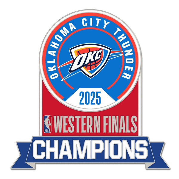 Western Conference Champions Oklahoma City Thunder 2025 NBA Western Co Collector Pin Jewelry Card