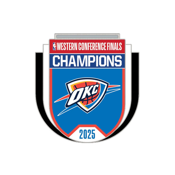 Western Conference Champions Oklahoma City Thunder 2025 NBA Western Co Collector Pin Jewelry Card