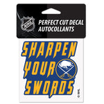 Buffalo Sabres Slogan Perfect Cut Color Decal 4" x 4"