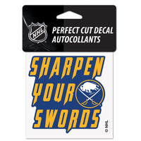 Buffalo Sabres Slogan Perfect Cut Color Decal 4" x 4"