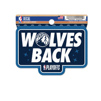 NBA Playoffs Minnesota Timberwolves Clean Cut Decal 3" x 4"