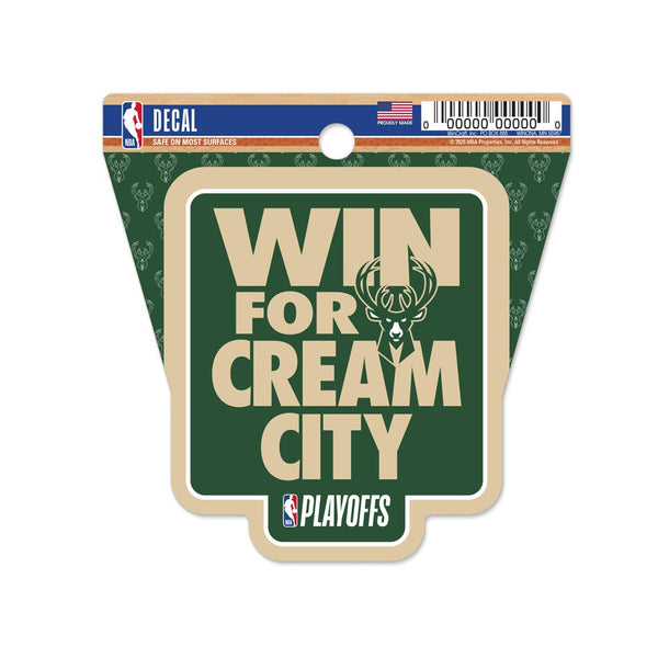 NBA Playoffs Milwaukee Bucks Clean Cut Decal 3" x 4"