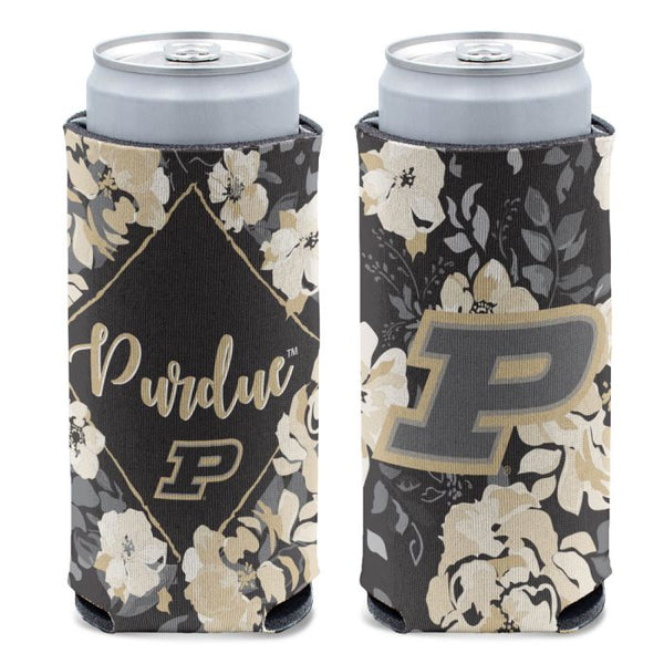 Wholesale-Purdue Boilermakers Floral 12 oz Slim Can Cooler