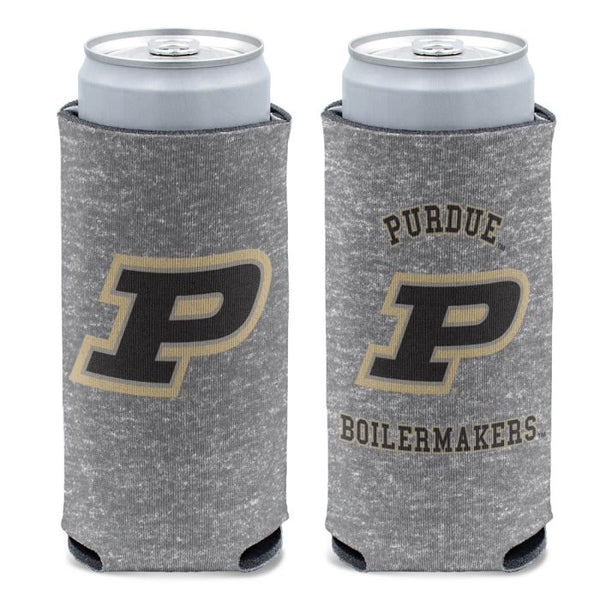 Wholesale-Purdue Boilermakers Heathered 12 oz Slim Can Cooler