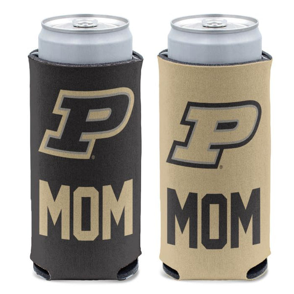 Wholesale-Purdue Boilermakers NameDrop Mom 12 oz Slim Can Cooler