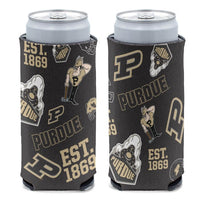 Wholesale-Purdue Boilermakers Scattered 12 oz Slim Can Cooler