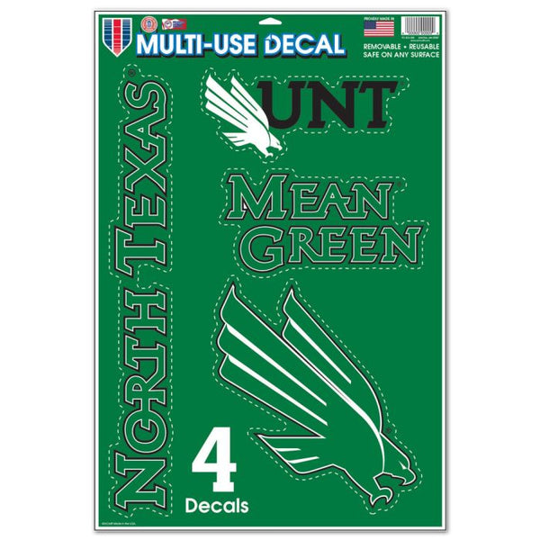 Wholesale-North Texas Mean Green Multi-Use Decal 11" x 17"