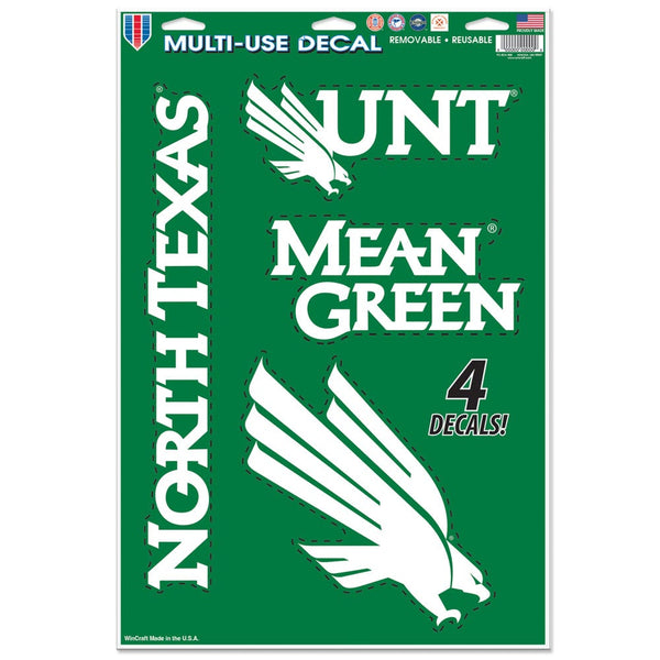 North Texas Mean Green Multi-Use Decal 11" x 17"