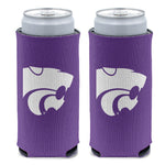 Kansas State Wildcats Logos 12 oz Slim Can Cooler
