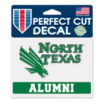 Wholesale-North Texas Mean Green Alumni Perfect Cut Color Decal 4.5" x 5.75"